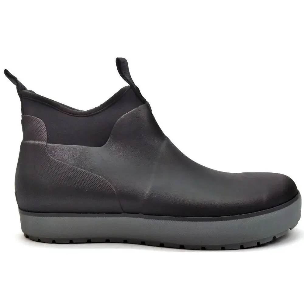 Staheekum Men's Neoprene Ankle Rain Boot Black 8 12 13 Waterproof Slip-On